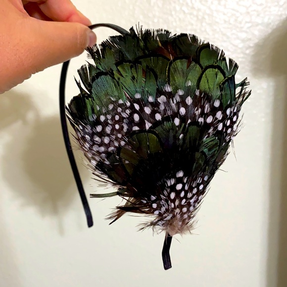 🖤NEW💕Real Peacock feather headband - Picture 1 of 12